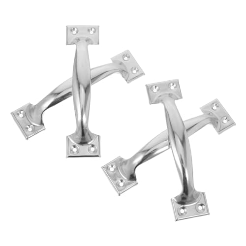 LOLIPPYY 4 Stück Teiliges Edelstahl Robuster Türgriff für Innen Außenschränke Ergonomischer Küchen Schranktürgriff mit Hoher Belastbarkeit von LOLIPPYY