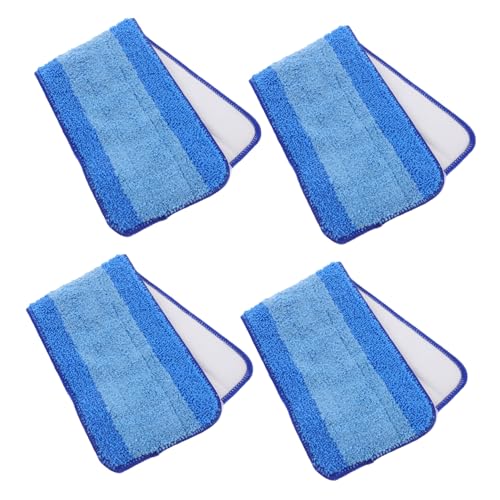 LOLIPPYY 4 Stück Teiliges Ersatzmopp Pads Wiederverwendbare Mikrofaser Wischbezüge Kompatibel für Bona Mop Geeignet für Fliesen und Marmorböden Waschbar und Langlebig für Haushalt und von LOLIPPYY