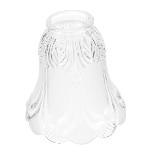 LOLIPPYY 4 Stück Teiliges Glas Lampenschirm Transparente Matte Deckenlampen Abdeckung Vintage Stil Einfache Montage Langlebiges Glas Ersatz für Wand Deckenleuchten Dekorative von LOLIPPYY