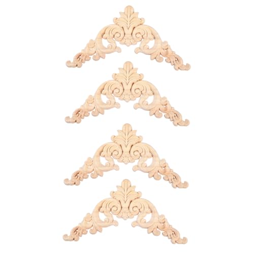 LOLIPPYY 4 Stück Teiliges Holzapplikationen aus Massivem Holz Unbemalte Geschnitzte Holzornamente für Möbel Wanddekoration Vielseitig Einsetzbar für Schränke Türen Spiegel und Mehr LOLIPPYY 4 Stück Teiliges Holzapplikationen aus Massivem Holz Unbemalte Geschnitzte Holzornamente für Möbel Wanddekoration Vielseitig Einsetzbar für Schränke Türen Spiegel und Mehr von LOLIPPYY