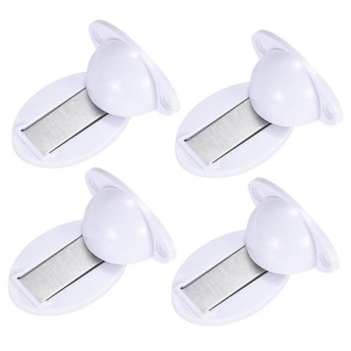 LOLIPPYY 4 Stück Teiliges Magnetisches Türstopper aus Weißem Abs Montagefrei oder Verschraubbar Starker Magnet zum Schutz vor Wandkratzern für Wohn Schlaf und Badezimmer Einsetzbar von LOLIPPYY