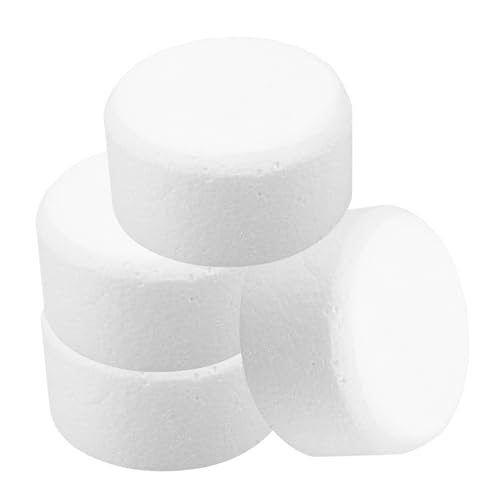 LOLIPPYY 4 Stück Teiliges Runder Schaumkuchen Höhe Glatte Oberfläche Wiederverwendbares Fake Cake Model für Tortendekoration zum Üben und Dekorieren bei Hochzeiten und Events LOLIPPYY 4 Stück Teiliges Runder Schaumkuchen Höhe Glatte Oberfläche Wiederverwendbares Fake Cake Model für Tortendekoration zum Üben und Dekorieren bei Hochzeiten und Events von LOLIPPYY