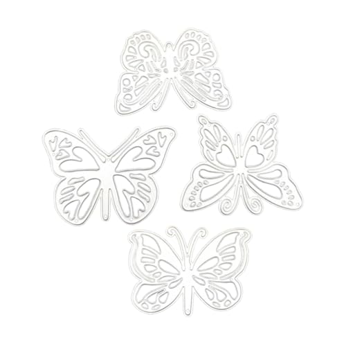 LOLIPPYY 4 Stück Teiliges Schmetterling Stanzformen Hochcarbonstahl Wiederverwendbar Prägeschablonen für Scrapbooking Fotoalbum DIY Bastelpapier Party Festival LOLIPPYY 4 Stück Teiliges Schmetterling Stanzformen Hochcarbonstahl Wiederverwendbar Prägeschablonen für Scrapbooking Fotoalbum DIY Bastelpapier Party Festival von LOLIPPYY
