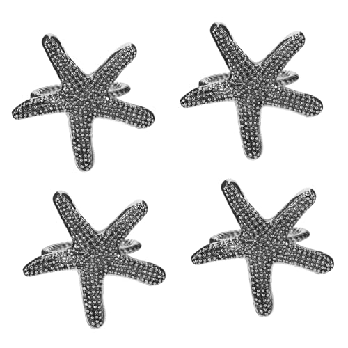 LOLIPPYY 4 Stück Teiliges Seestern Serviettenring aus Legierung Dekorativer Napkin Buckle für Party und Hotel Tischdeko Wiederverwendbar Eleganter Meeresthema Tischhalter LOLIPPYY 4 Stück Teiliges Seestern Serviettenring aus Legierung Dekorativer Napkin Buckle für Party und Hotel Tischdeko Wiederverwendbar Eleganter Meeresthema Tischhalter von LOLIPPYY