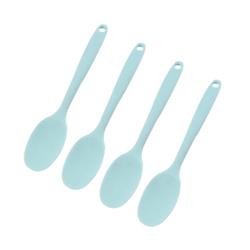 LOLIPPYY 4 Stück Teiliges Silikon Servierlöffel Leichte Küchenhelfer mit Ergonomischem Griff Hitzebeständig und Vielseitig für Rühren Servieren von Suppe Brei und für Zuhause und von LOLIPPYY