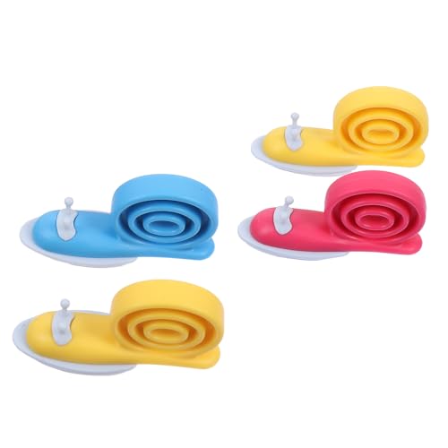 LOLIPPYY 4 Stück Teiliges Türkeil Kunststoff Bunte Schnecken motiv Türstopper Rutschfest Schützend gegen Zugluft und Türquetschgefahr Geeignet für Fliesen und Betonböden Zufällige Farbe von LOLIPPYY