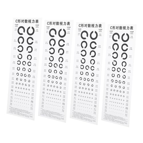 LOLIPPYY 4 Stück Teiliges Wand C form Visuelle Sehtafel Präzise Augenuntersuchung für Zuhause Schule Kleine Kliniken Robust und Einfach Anzubringen von LOLIPPYY