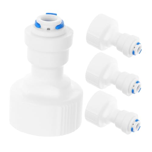 LOLIPPYY 4 Stück Teiliges Wasserfilter Schnellkupplung PP Schlauchadapter Rohrverbinder für Wasserfilter Ersatzteile Einfache Installation Auslaufsicher Robuste Rohrarmatur von LOLIPPYY