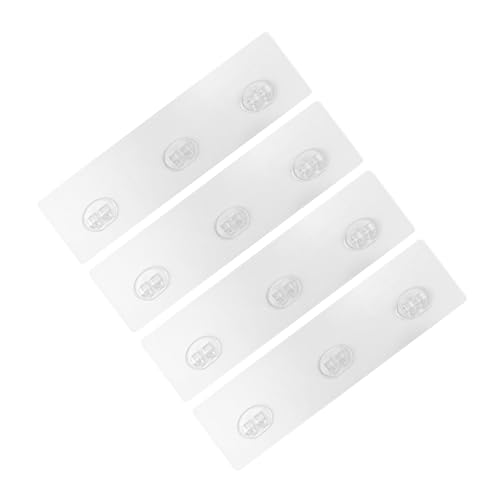 LOLIPPYY 4 Stück Transparente Selbstklebende Duschregal haken Starke Haftung Rückstandslos Entfernbar Moderne Wandhalterung für Badezimmer und Küche Geeignet für Fliesen Marmor von LOLIPPYY