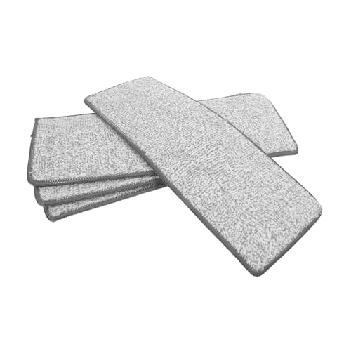 LOLIPPYY 4 Stück Wiederverwendbare Mop Ersatzpads Mikrofaser Flachmopp Nachfüllpads für und Trockenreinigung Aller Böden Wie Fliesen Marmor von LOLIPPYY