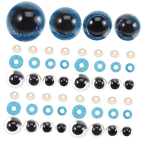 LOLIPPYY 40 Stück Puppenaugen Groß Selbst Mit Häkelaugen Für Tiere Marionette Babypuppe Ausgestopft Wir Plüsch Puppe Augapfel Klein Urlaub Künstliche Augen Blue Plastik von LOLIPPYY