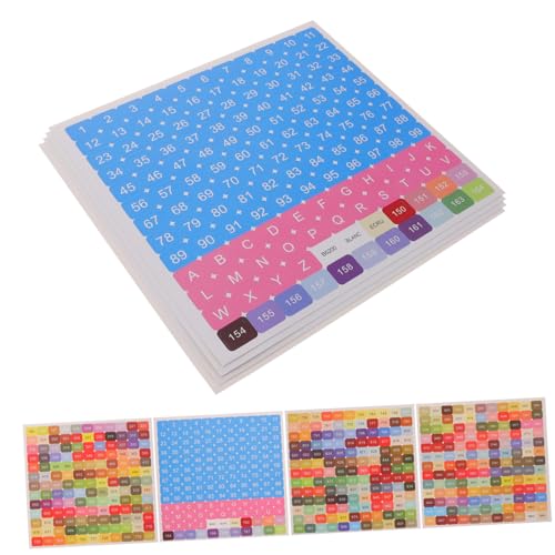 LOLIPPYY 5 Sätze Farbnummer Aufkleber Quadratisch Selbstklebend für Diamant Malerei DIY Dekal Label zur Aufbewahrung und Nummerierung Kleine Klare Zahlen für Ordnung und Bastelprojekte von LOLIPPYY