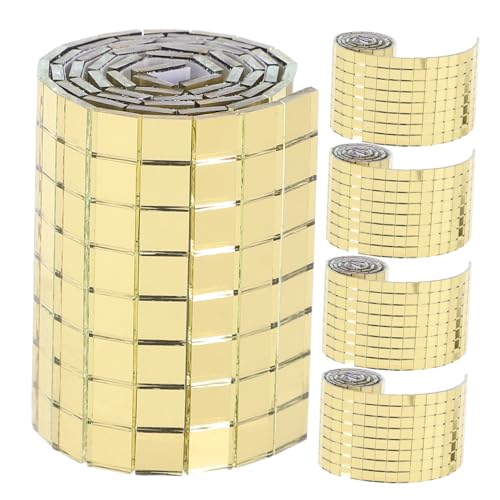 LOLIPPYY 5 Stück Selbstklebende Mosaik Wandspiegel in Gold DIY Glasfliesen für Wohnraumdekoration Wasserfest Reflektierend Einfache Montage Stilvolle Wandverkleidung LOLIPPYY 5 Stück Selbstklebende Mosaik Wandspiegel in Gold DIY Glasfliesen für Wohnraumdekoration Wasserfest Reflektierend Einfache Montage Stilvolle Wandverkleidung von LOLIPPYY