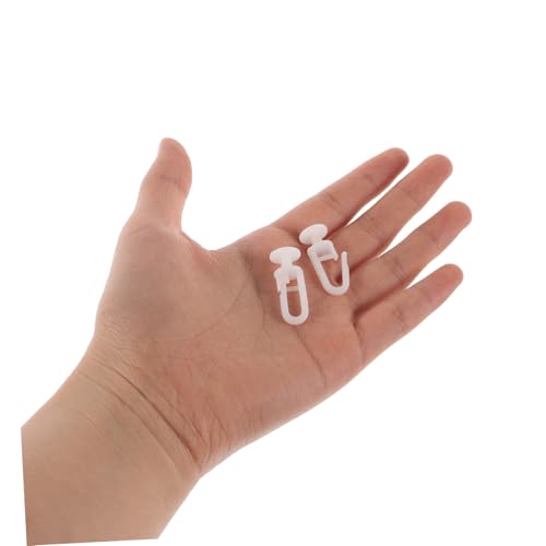 LOLIPPYY 50 Stück Gardinenhaken aus Robustem Kunststoff Geräuschlose Gardinenschienen Fenster Vielseitig Kompatibel mit Meisten Vorhangschienen Geeignet für Wohnzimmer Schlafzimmer Büro von LOLIPPYY