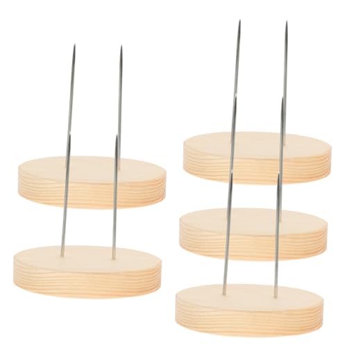 LOLIPPYY 5Stücke Teiliges Holzständer für Filztiere Niedliche Präsentationsbasis für Nadelfilzpuppen für Schreibtisch und Vitrine für Bastel- von LOLIPPYY