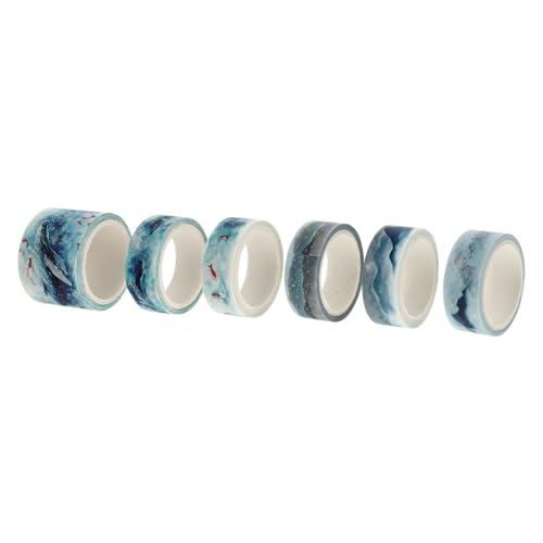 LOLIPPYY 6 Rollen Washi Tape DIY Scrapbook Klebeband Selbstklebend Handreißbar Vintage Sticker Dekoration für Tagebücher Fotoalben Geschenkverpackung und Bastelprojekte von LOLIPPYY