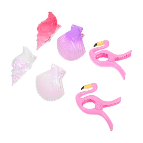 LOLIPPYY 6 Stück Bunte Strandtuch-Clips für Liegestühle Dekorative Langlebige Handtuchhalter für Pool Terrasse Strand Geeignet für Urlaub Kreuzfahrten Windfeste Befestigung von LOLIPPYY
