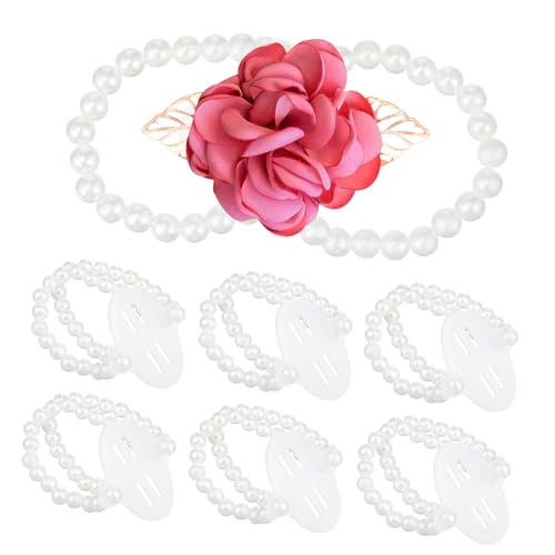 LOLIPPYY 6 Stück Elastische Perlen Handgelenk Corsage armbänder mit Dehnbarem Kunststoffband Zweireihig Gefädelte Schmuckperlen DIY ovalbasis für Prom Hochzeit Party Brautjungfer Zubehör LOLIPPYY 6 Stück Elastische Perlen Handgelenk Corsage armbänder mit Dehnbarem Kunststoffband Zweireihig Gefädelte Schmuckperlen DIY ovalbasis für Prom Hochzeit Party Brautjungfer Zubehör von LOLIPPYY