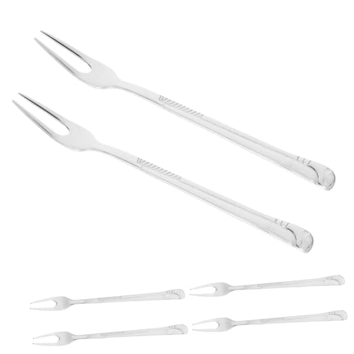 LOLIPPYY 6 Stück Teiliges Edelstahl Obstgabeln Wiederverwendbare Dessertgabeln für Snacks Kuchen Salate Geeignet für Alltag und Feierlichkeiten von LOLIPPYY
