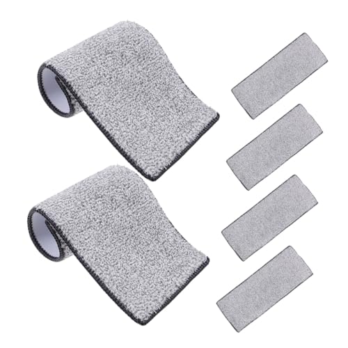 LOLIPPYY 6 Stück Teiliges Ersatz Mop Pads Mikrofaser Wischmoppbezüge Waschbar Wiederverwendbar Starke Wasseraufnahme Passend für Glatte Harte Böden Fliesen Marmor Reinigung Zuhause Büro von LOLIPPYY