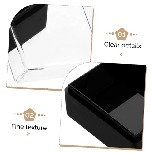 LOLIPPYY 6 Stück Teiliges Mineral Display Case Transparente Aufbewahrungsbox mit Schwarzem Boden Wiederverwendbare Sammlerbox für Schmuck und Mineralproben LOLIPPYY 6 Stück Teiliges Mineral Display Case Transparente Aufbewahrungsbox mit Schwarzem Boden Wiederverwendbare Sammlerbox für Schmuck und Mineralproben von LOLIPPYY