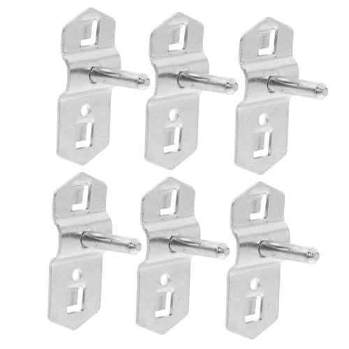 LOLIPPYY 6 Stück Teiliges Pegboard Haken Schräg Gehängt Schwerlastfähige Metallhaken für Wand Lochplatten für Garage Werkstatt und Heimlagerung von LOLIPPYY