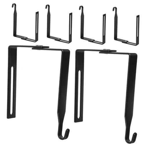 LOLIPPYY 6 Stück Teiliges Verstellbare Türhaken für Schränke Kleine Haken zum Einhängen Robuste Türgarderobe für Handtücher Schlüssel und Kleine Gegenstände Schwarze Metallhaken mit von LOLIPPYY