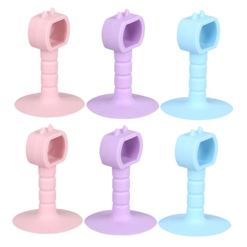 LOLIPPYY 6 Stück Türsauger Türstopper aus flexiblem Material mit leistungsfähiger Saugnapf Funktion stoßdämpfender Schutz für Schlafzimmer Wohnzimmertüren Bohrfreie Montage Schont Wand und von LOLIPPYY