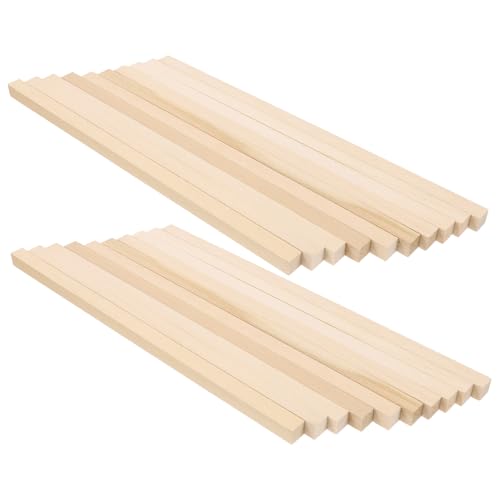 LOLIPPYY 60 Stück Teiliges Quadratische Holzdübel aus Leichtem Lindenholz Glatte Oberfläche Flexibel und Bruchfest für DIY Bastelprojekte und Kreative Holzarbeiten von LOLIPPYY