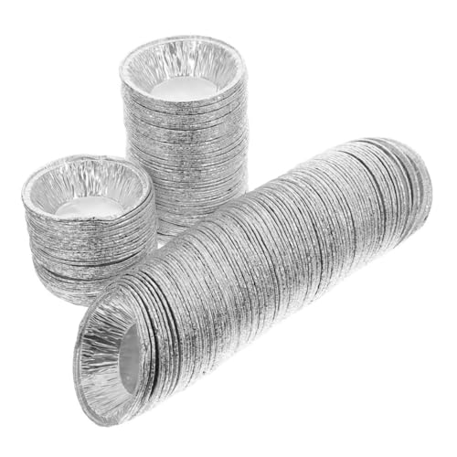 LOLIPPYY 600 Stück Einweg Aluminiumfolie Backformen für Egg Tarts Mini-Gebäck Muffins Kuchenbehälter Hitzebeständig für Ofen Geeignet Einfache Reinigung für Dessert und Gebäck von LOLIPPYY