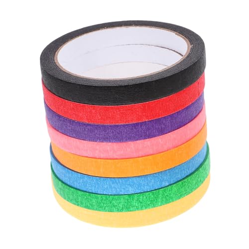 LOLIPPYY 8 Rollen Farbige Maskierband Kreppband Abdeckband mit Starker Haftung Beschreibbar Vielseitig für Malerei Basteln Auto Etikettierung Rückstandsfrei Buntes Malerband für Zuhause LOLIPPYY 8 Rollen Farbige Maskierband Kreppband Abdeckband mit Starker Haftung Beschreibbar Vielseitig für Malerei Basteln Auto Etikettierung Rückstandsfrei Buntes Malerband für Zuhause von LOLIPPYY