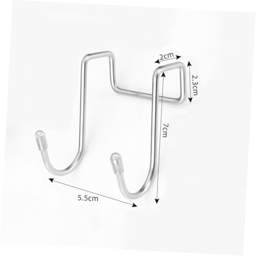 LOLIPPYY 8 Stück Edelstahl S haken Rostfreie Kleine Metallhaken ohne Bohren Doppelte Türhaken für Mäntel Handtücher Küchen Bad organisation Hohe Tragkraft Vielseitig Einsetzbar von LOLIPPYY