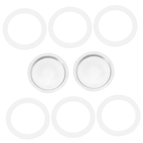 LOLIPPYY 8 Stück Teiliges Kaffeekannen Zubehör Silikon Dichtungsringe und Hitzebeständiges Sieb Kompatibel für Espressomaschinen Praktische Kaffeemaschine Ersatzteile für Zuhause LOLIPPYY 8 Stück Teiliges Kaffeekannen Zubehör Silikon Dichtungsringe und Hitzebeständiges Sieb Kompatibel für Espressomaschinen Praktische Kaffeemaschine Ersatzteile für Zuhause von LOLIPPYY