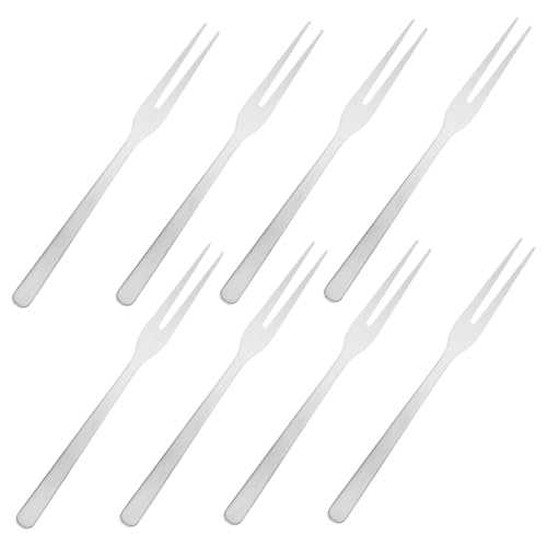 LOLIPPYY 8 Stück Teiliges Kleine Edelstahl Dessertgabeln Robuste Party gabeln für Vorspeisen Salat und Obst Glatte Oberfläche Klassisches Design Langlebig und Vielseitig für Gruppen und von LOLIPPYY