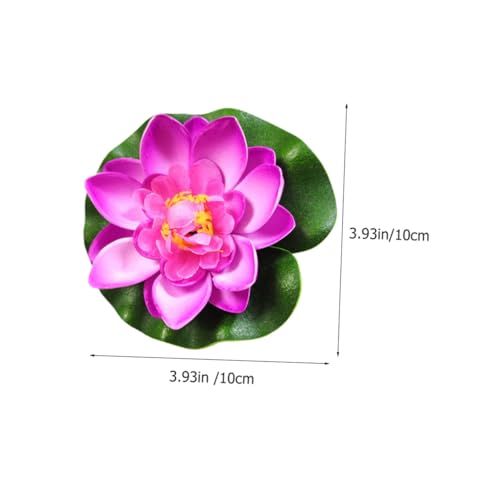 LOLIPPYY 8 Stück Teiliges Schwimmende Künstliche Lotusblumen aus Kunststoff Realistische Teichdekoration für Aquarium Garten Pool Patio Langlebige Wiederverwendbare Seerosen in Farben von LOLIPPYY