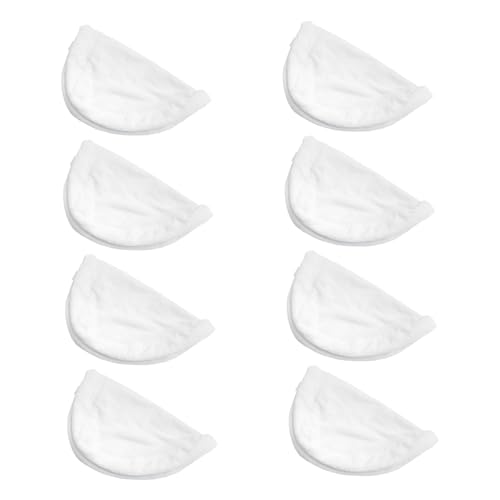 LOLIPPYY 8 Stück Teiliges Waschbare Mikrofaser Dampfreiniger Ersatz Mopp Pads mit Hoher Staub und Wasseraufnahme für Harte Böden Wie Fliesen Parkett Marmor Passend für Dampfmopps von LOLIPPYY