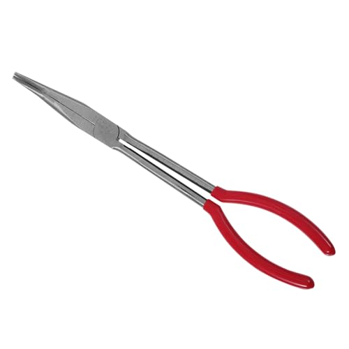 LOLIPPYY Abgewinkelte Spitzzange Aus Kohlenstoffstahl Drahtbiegewerkzeug Für Schmuckherstellung Tiegelarbeiten Basteln Schmelzwerkzeuge Hohe Hitzebeständigkeit Ergonomisches Griffdesign von LOLIPPYY
