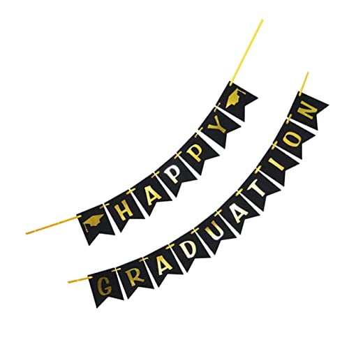 LOLIPPYY Abschlussfeier Banner mit Buchstaben Wiederverwendbare Graduation Party Deko Geeignet für Innen Außen Wand Fenster Tür Dekoration Graduation Hanging Garland für Schulabschluss von LOLIPPYY