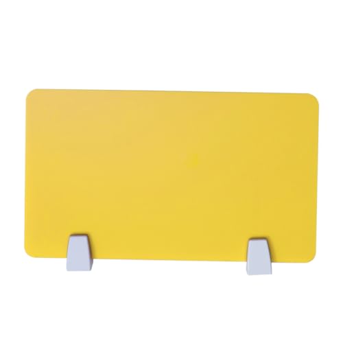 LOLIPPYY Acryl Büro Desktop Trennwand Gelb Praktische Schreibtisch Abtrennung Einfache Installation Privater Arbeitsplatz Geräuschreduzierend Vielseitige Nutzung als Prüfungs und von LOLIPPYY