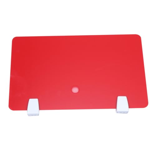 LOLIPPYY Acryl Schreibtisch Trennwand Roter Desktop Sichtschutz Praktische Büro Tischteiler Prüfungsabtrennung für Schule und Arbeitsplatz von LOLIPPYY