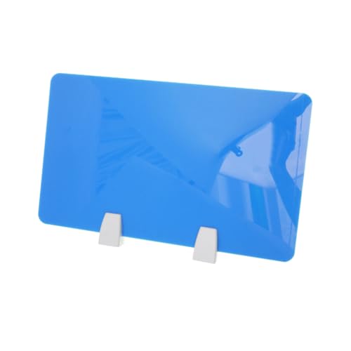 LOLIPPYY Acryl Schreibtisch Trennwand mit Klammern Blauer Sichtschutz Einfache Büro Desktop Abtrennung für Private Arbeitsbereiche Geräuschreduzierend Vielseitig Einsetzbar von LOLIPPYY