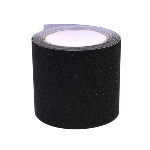 LOLIPPYY Antirutsch Klebeband Schwarz PVC Selbstklebend Stark Haftend Hohe Traktion Für Innen Außen Rutschfest Holz Fliesen Stein Teppich von LOLIPPYY