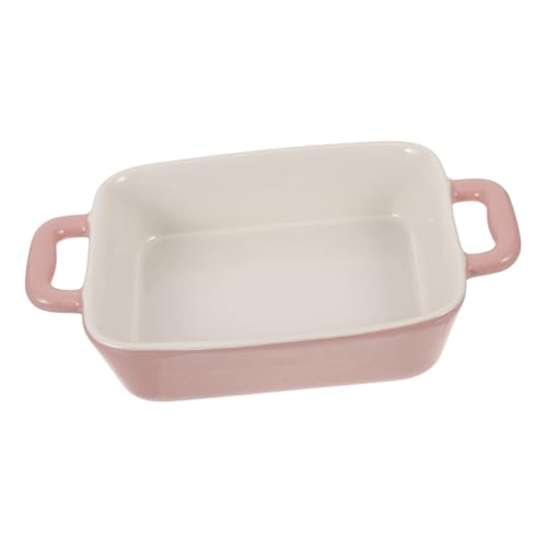 LOLIPPYY Backblech Rosa Rechteckige Ofenform Mikrowellengeeignet Umweltfreundliches Hitzebeständiges Backgeschirr Servierbrett für Lasagne und Aufläufe Hochwertiges Backutensil von LOLIPPYY