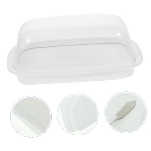 LOLIPPYY Butter aufbewahrungsbox mit Deckel Transparente Butterdose für Kühlschrank Frischehaltende Aufbewahrungsbox mit Praktischem Design Geeignet für Butter Dessert Küchenaufbewahrung von LOLIPPYY