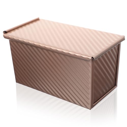 LOLIPPYY Carbonstahl Toastbackform mit Deckel Antihaft Kastenform für Brot und Kuchen Wellenstruktur Runde Glatte Kanten Backform für Zuhause Praktisches Backzubehör Langlebig und Sicher LOLIPPYY Carbonstahl Toastbackform mit Deckel Antihaft Kastenform für Brot und Kuchen Wellenstruktur Runde Glatte Kanten Backform für Zuhause Praktisches Backzubehör Langlebig und Sicher von LOLIPPYY