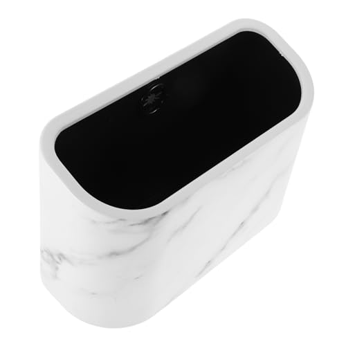 LOLIPPYY Compact Wall Mounted Mini Trash Can Lidless Desktop Waste Bin For Home Office And Bathroom Space Saving Hanging Installation Stylish Marble Design von LOLIPPYY