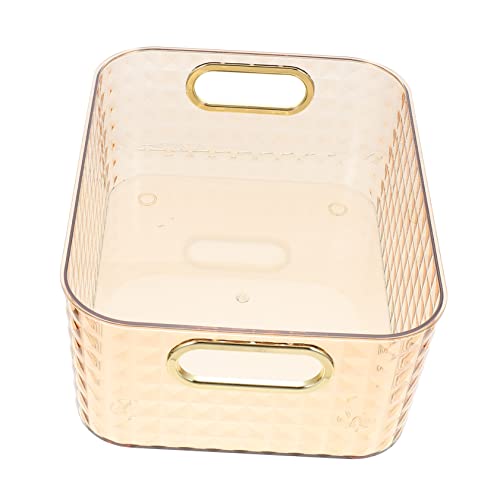 LOLIPPYY Desktop Organizer für Snacks und Kosmetik Transparentes Aufbewahrungsbox mit Rechteckigem Design für Badezimmer und Küche Gold LOLIPPYY Desktop Organizer für Snacks und Kosmetik Transparentes Aufbewahrungsbox mit Rechteckigem Design für Badezimmer und Küche Gold von LOLIPPYY