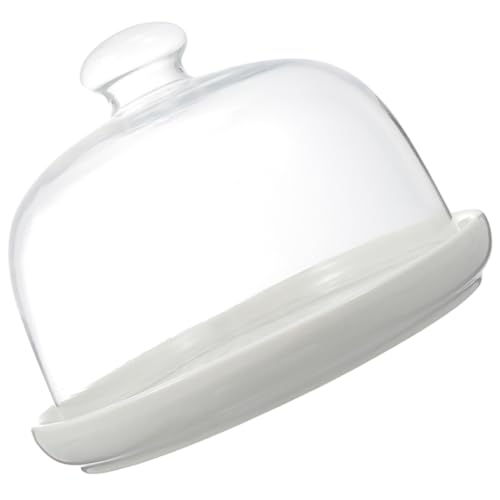 LOLIPPYY Dessertplatte mit Transparentem Glasdeckel Verschleißfeste Multifunktionale Kuchenplatte für Snacks Trockenfrüchte und Süßigkeiten Praktisches Serviertablett für Haushalt und LOLIPPYY Dessertplatte mit Transparentem Glasdeckel Verschleißfeste Multifunktionale Kuchenplatte für Snacks Trockenfrüchte und Süßigkeiten Praktisches Serviertablett für Haushalt und von LOLIPPYY