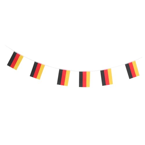 LOLIPPYY Deutschland Flaggen girlande Polyester Wimpel Wetterfest Wiederverwendbar Bunte Party Gartendekoration für Oktoberfest Weihnachtsdeko Balkon Terrasse Fenster von LOLIPPYY