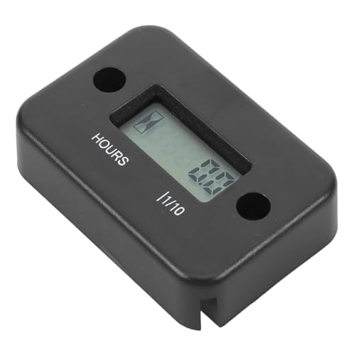 LOLIPPYY Digitaler Betriebsstundenzähler mit Klarem Display Einfache Installation Zuverlässige Leistung für Atv Generatoren Rasenmäher und Kleine Motoren Präzise Zeitmessung für Dirtbike von LOLIPPYY